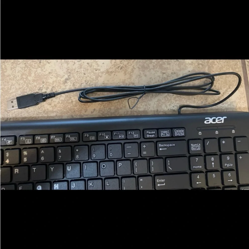 New! ACER Wired Computer Keyboard Model: KBAY211.
